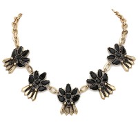 Egyptian Princess Exotic Black Jewel Statement Necklace